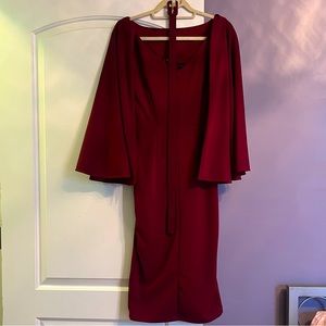 Michelins Pitt La Femme En Noir Drusilla Dress Oxblood SMALL